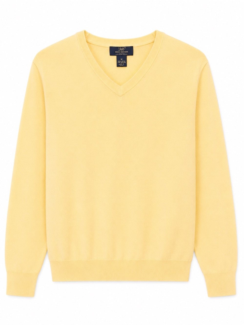 360 Cashmere Men's V-Neck Sweater in Soft Yellow